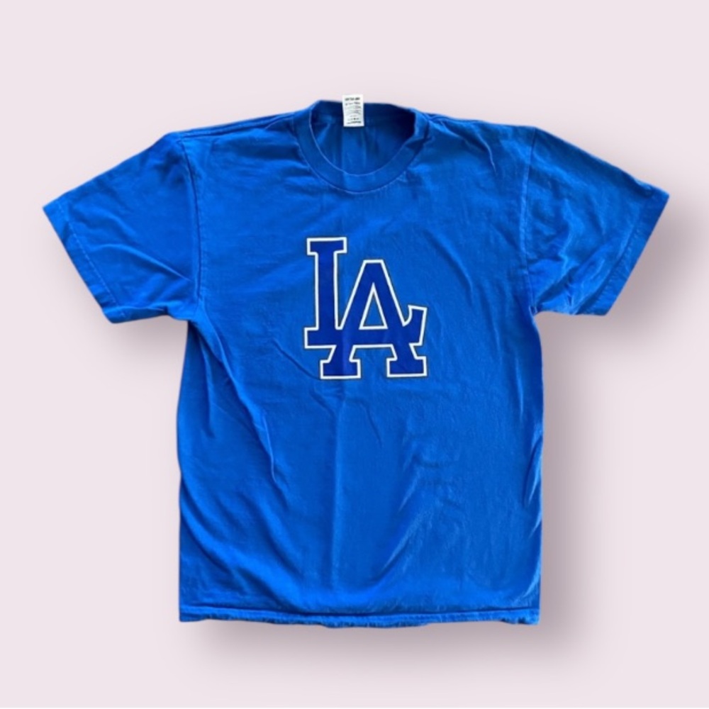 Los Angeles Dodgers "LA" logo Blue Tee